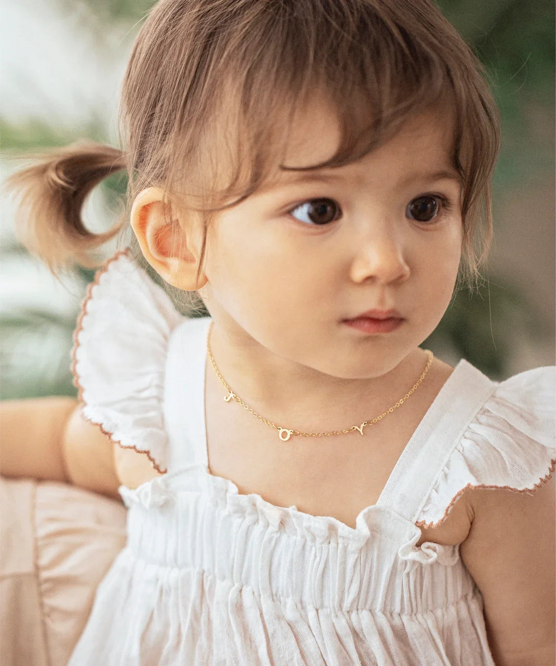 Baby Girl Gift Personalized Flower Girl Proposal Initial Necklace for Toddler Custom Letter Necklace with Kids Name Baby Shower