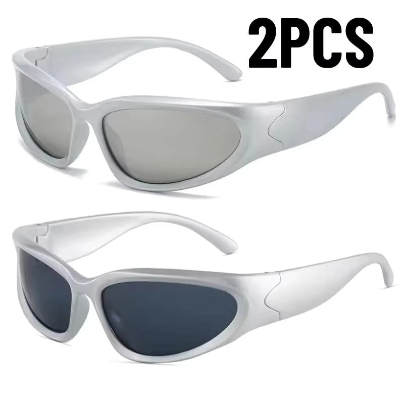 2/3pcs Fashionable Men and Women Sunglasses High-end Y2K Square Bicycle Glasses Resistant Sunglasses Outdoor Hiking UV400