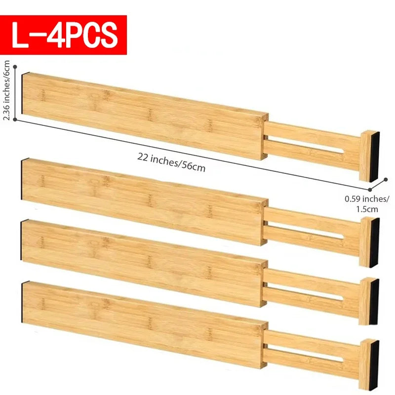 Velori Bamboo Dividers — Adjustable Drawer Separators Set