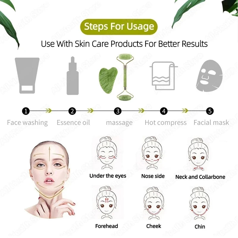 Velori Jade Scraper — Face & Body Gua Sha Slimming Massager