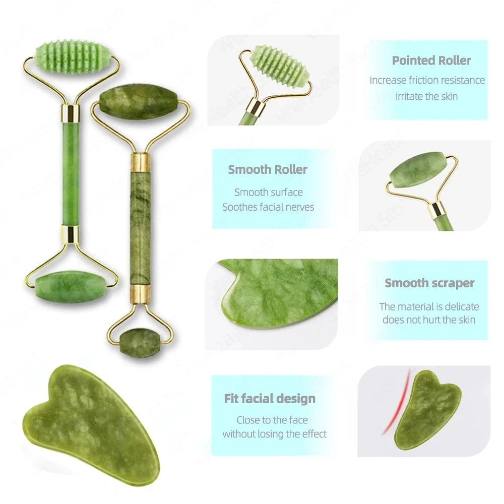 Velori Jade Scraper — Face & Body Gua Sha Slimming Massager
