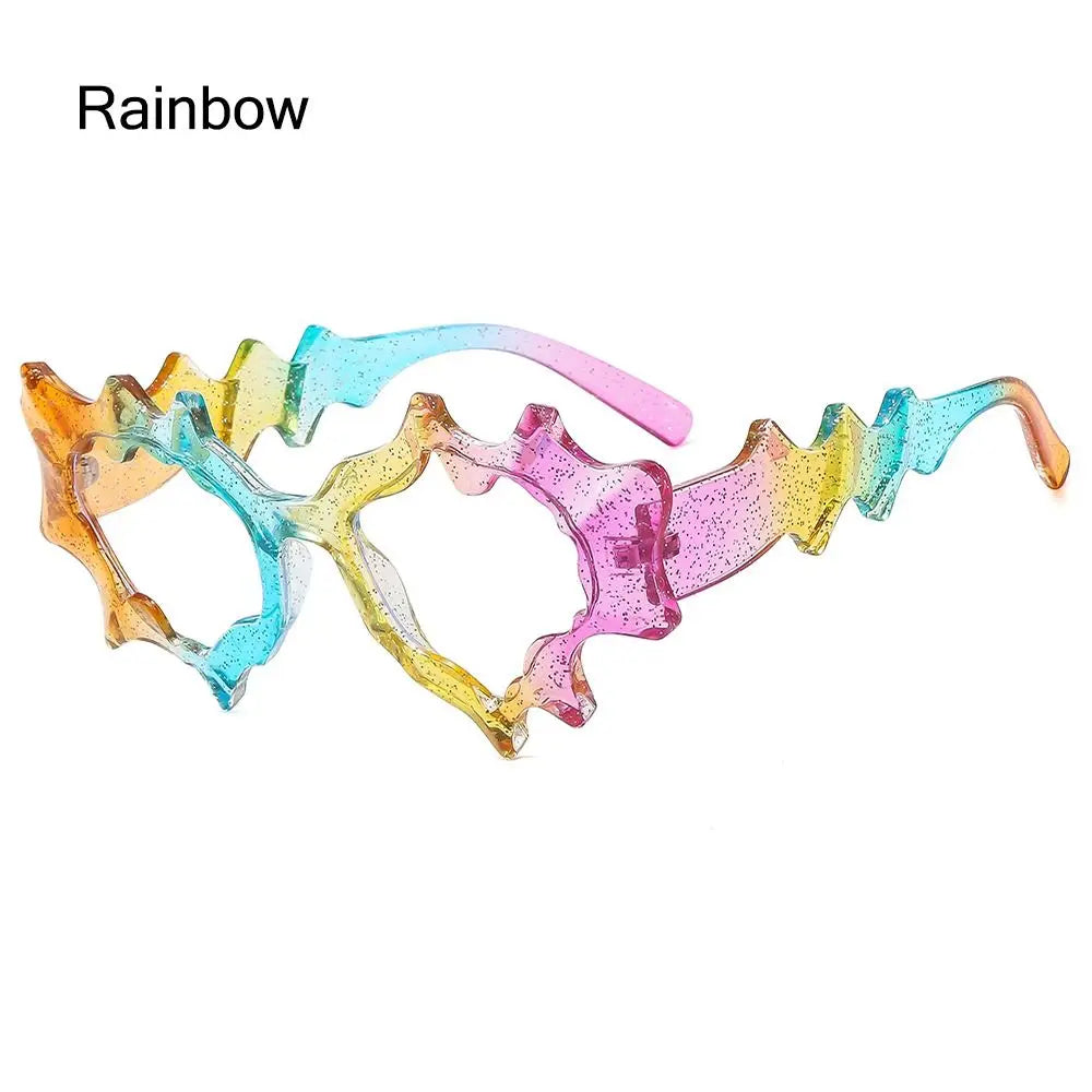Futuristic UV400 Protection Y2K Punk Sunglasses Colorful Cat Eye Sunglasses Irregular Sun Glasses for Women & Men