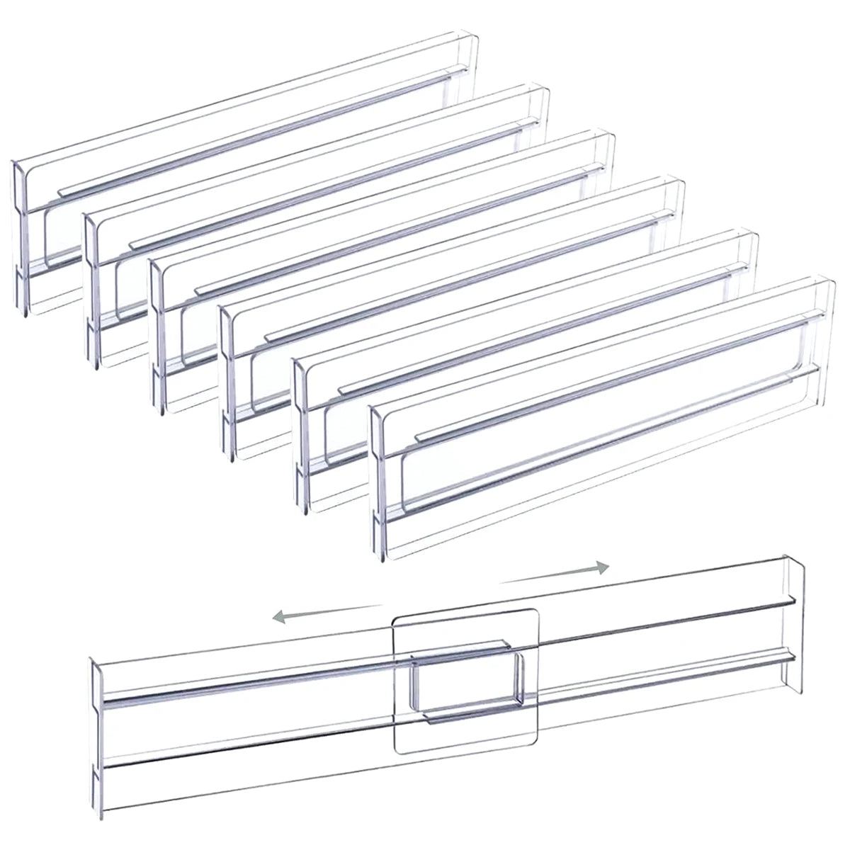 Velori Tidy Dividers — 4pc Expandable Drawer Organizer Set