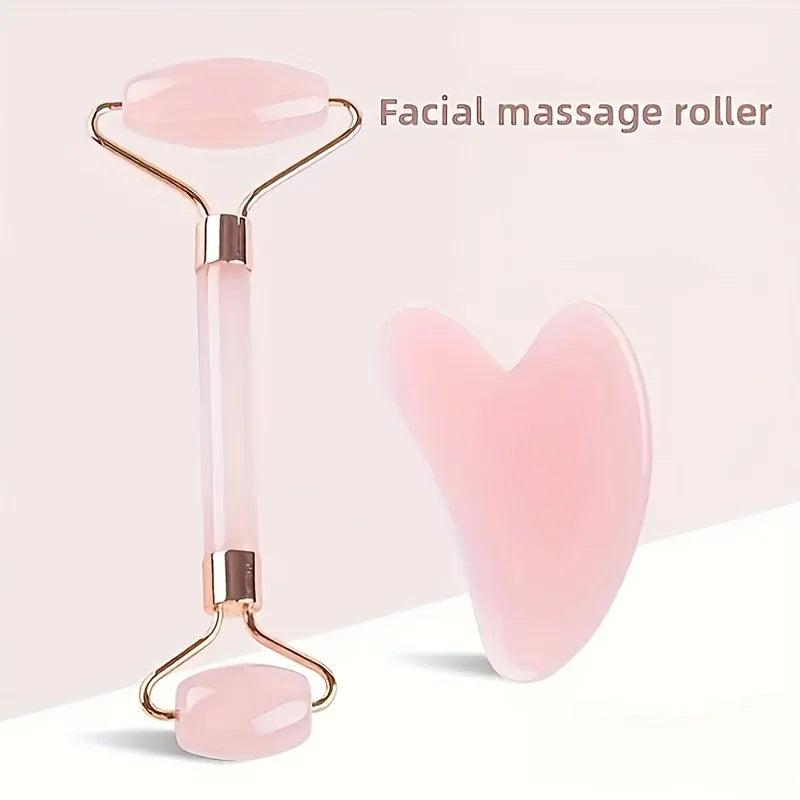 Velori Heart Roller — Double-Ended Face & Body Gua Sha Beauty Set