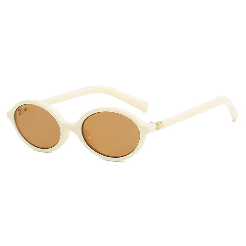 Vintage Oval Sunglasses Women Fashion Y2K Small Sun glasses Ladies Trendy Sexy Leopard Eyegalsses UV400 Retro Eyewear Men Shades