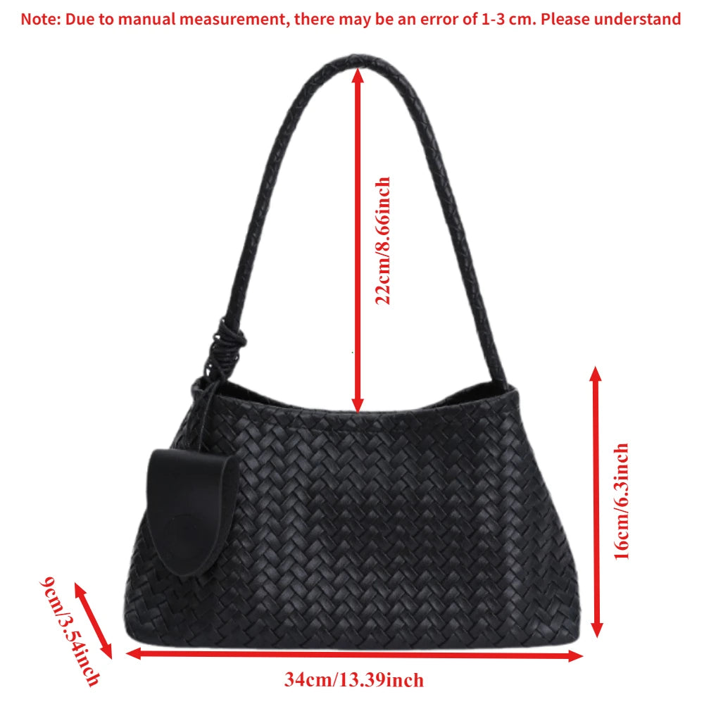 Large Capaci Woven Bag Women Autumn Winter New Retro Commuter Underarm Single Oulder Bag Simple Sle Handbag for Work Сумка 2026