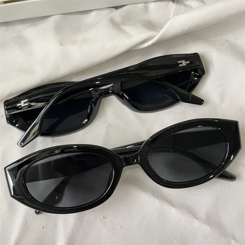 The Most Comprehensive Black Sunglasses Collection Y2K/Sunshade/Large Frame Sunglasses Cat's Eye Sunscreen Glasses