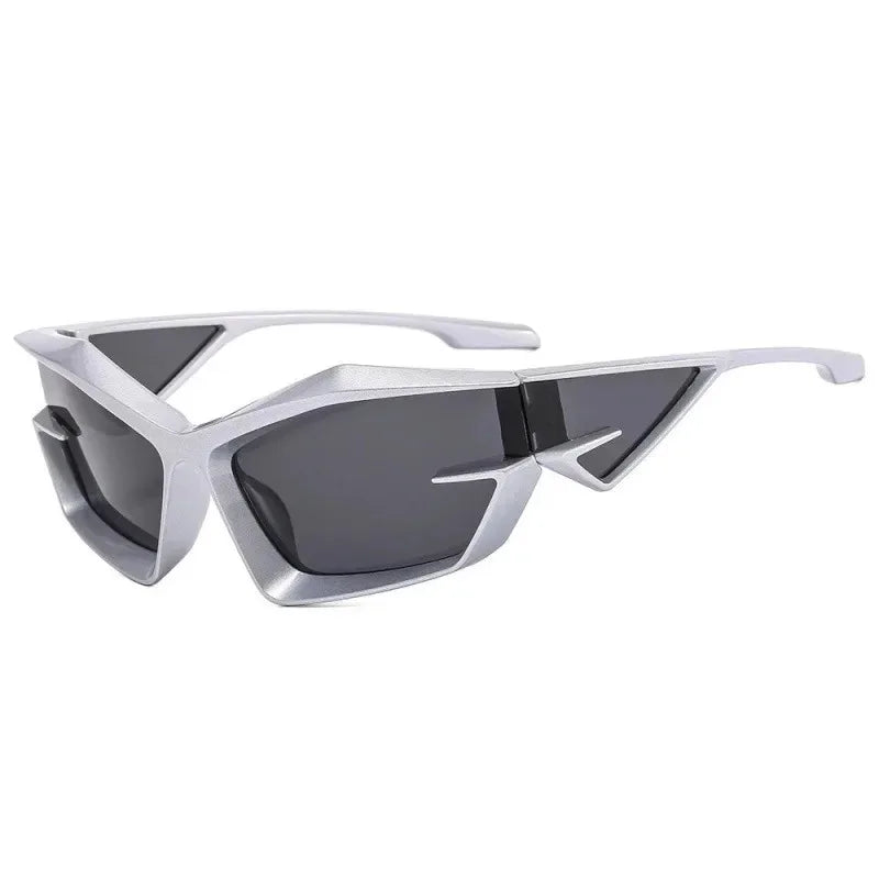 Cyberpunk Style Sunglasses Trendy Hip Hop UV400 Protection Sunglasses Fashionable Eyewear for Men And Women
