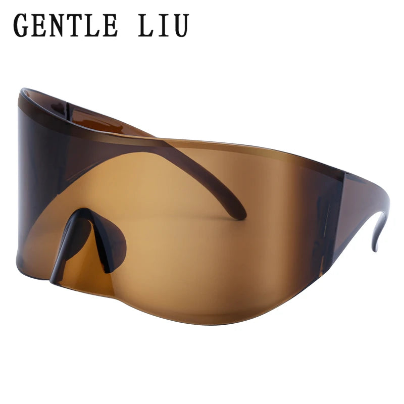 Y2k Retro Oversized Sunglasses Mask Women Punk Goggle Sports Sun Glasses For Men Women 2000's Brand Designer Shield Eyewear sol