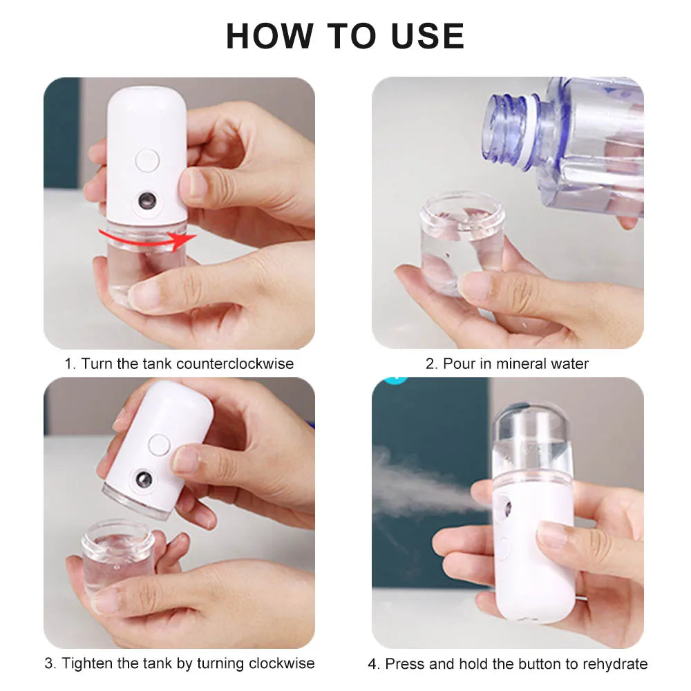 Velori Cloud Steamer — USB Nano Mist Facial Sprayer & Humidifier