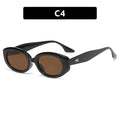 New Y2K Vintage Oval Sunglasses Woman Brand Small Rectangle Sun Glasses Fashion INS Men Eyewear UV400 Oculos De Sol