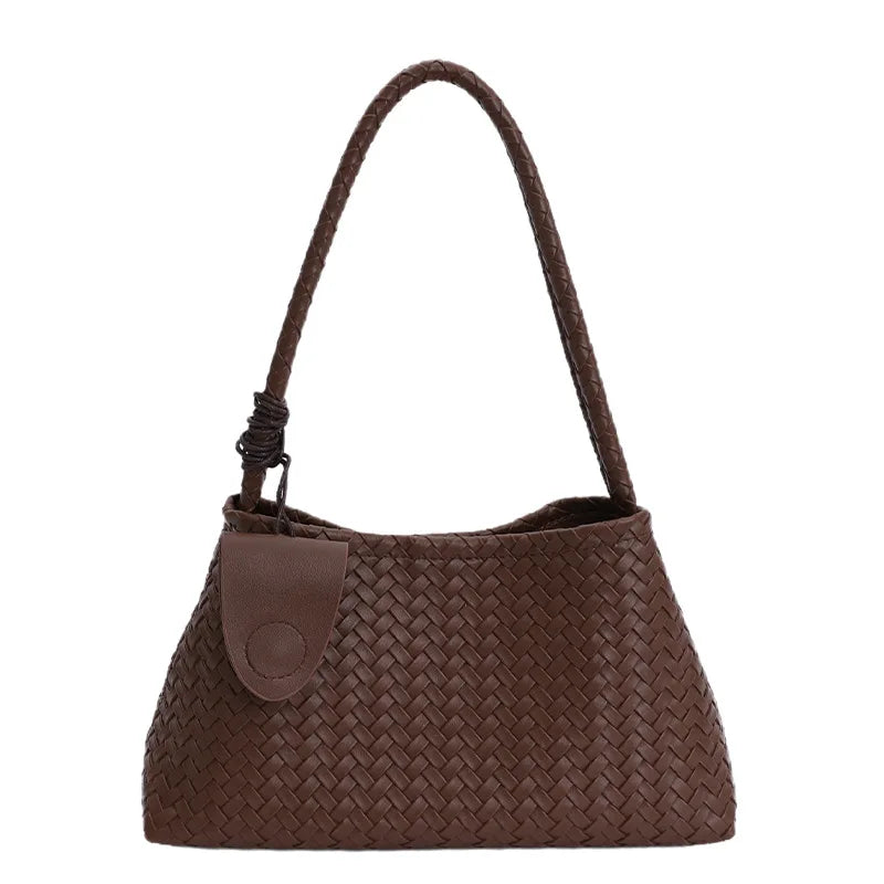 Large Capaci Woven Bag Women Autumn Winter New Retro Commuter Underarm Single Oulder Bag Simple Sle Handbag for Work Сумка 2026