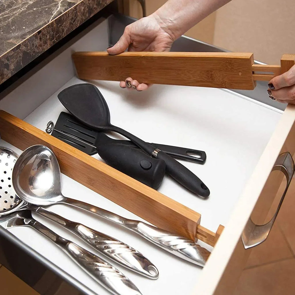Velori Bamboo Dividers — Adjustable Drawer Separators Set