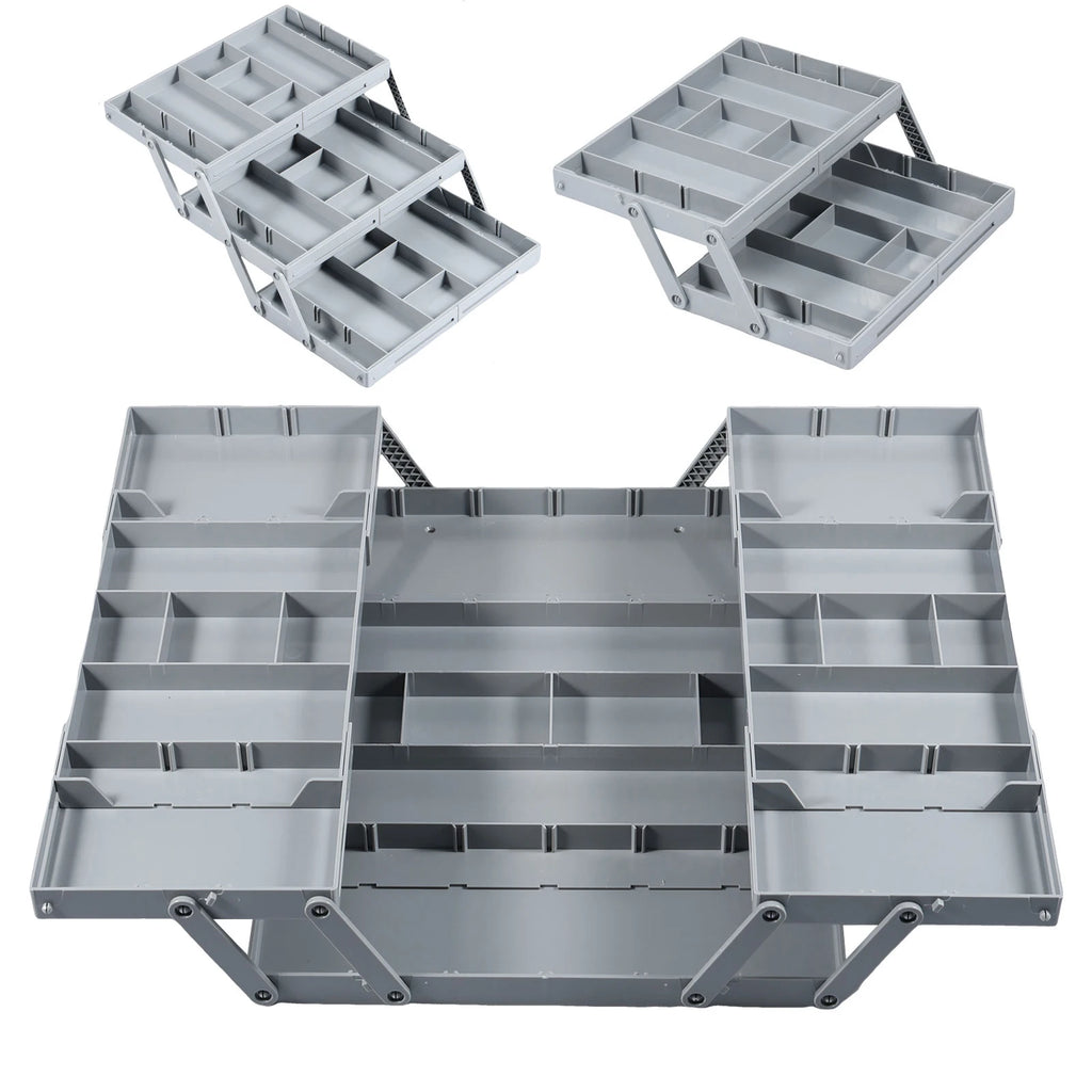 2/3 Tier Foldable Drawer Organizer Expandable Desk Organizer Trays with Adjustable Compartments for Office,Kitchen Supplies