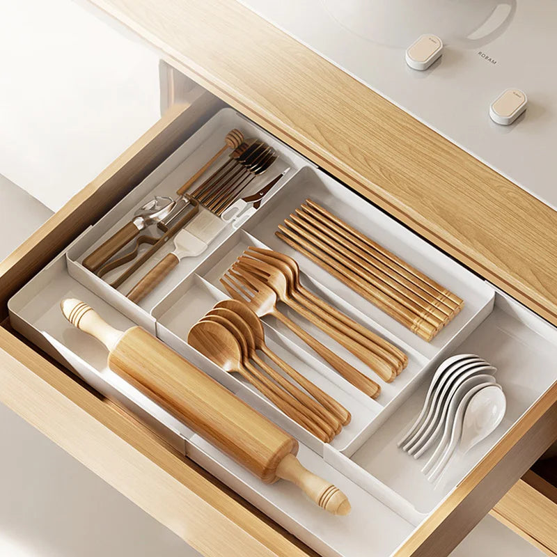 Velori Kitchen Tray — Expandable Cutlery & Drawer Organizer