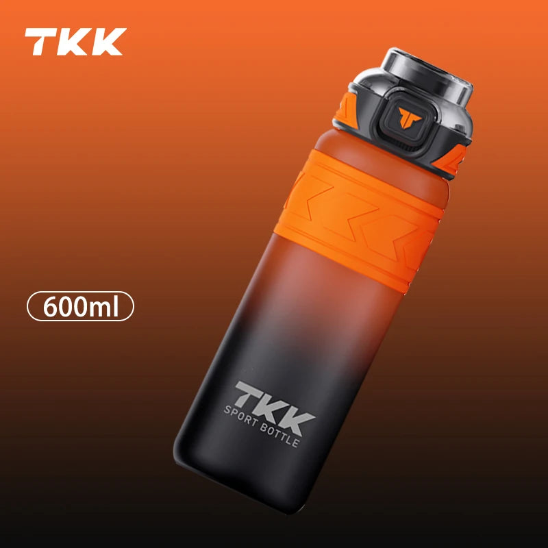TKK 600/850/1000ml Sports Watter Bottle Tritan BPA-free Portable Leak-proof Plastic Drinkware Outdoor Fitness Gradie Kettle
