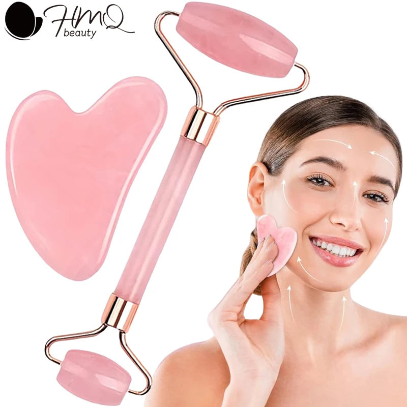 Velori Massage Kit — 2pc Face Roller & Gua Sha Board Set