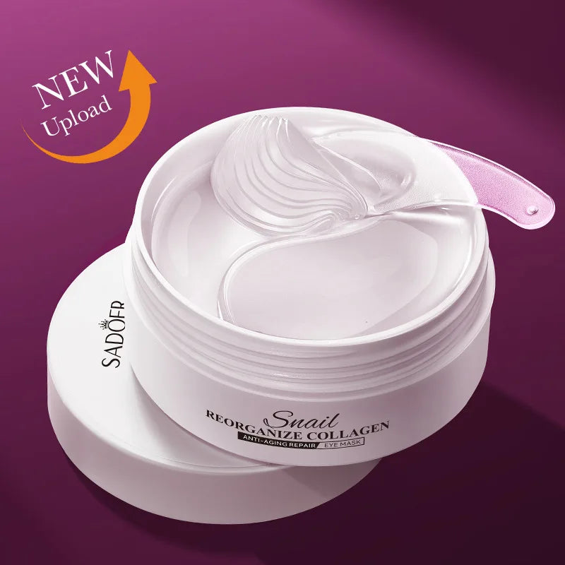 Velori Snail Eye Mask — 60pc Collagen Eye Patches for Firming