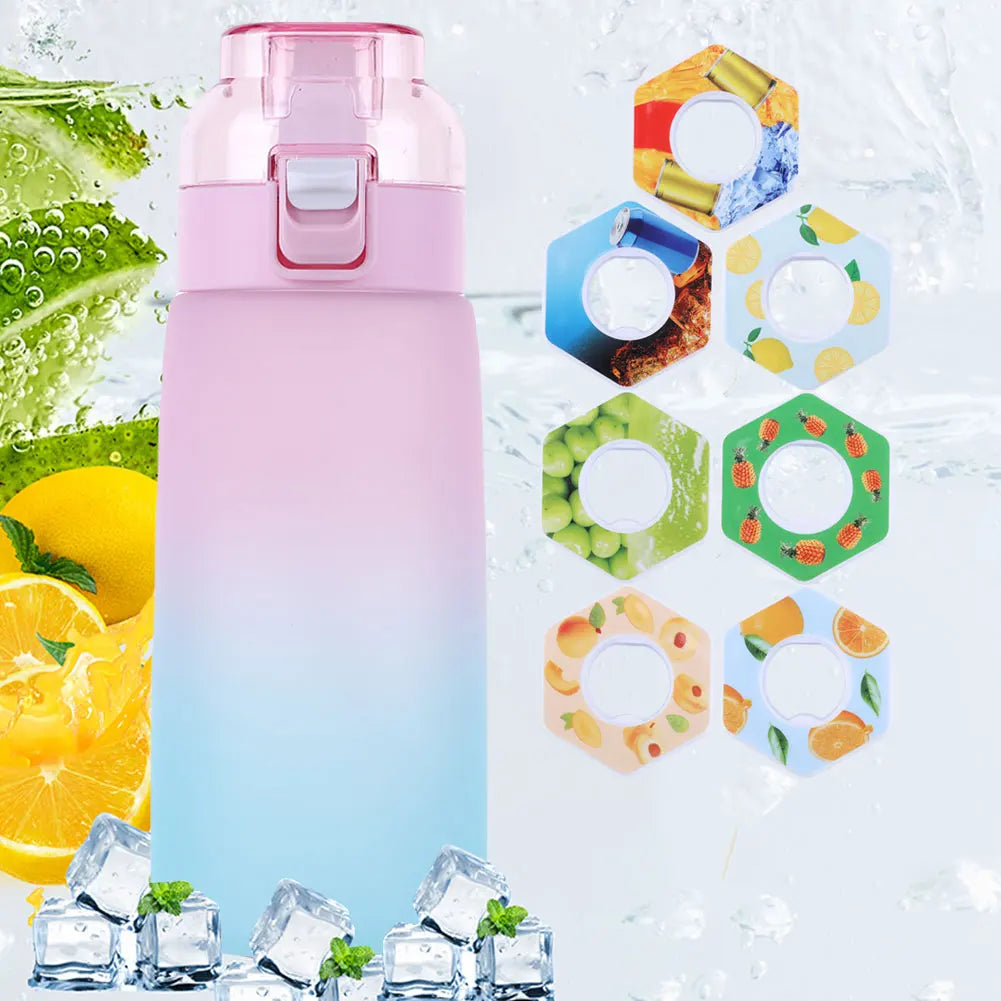 1000ML/600ML Air Water Bottle BPA Free with 7 Flavour Pods Scent Water Cup Sports Water Bottle for Gyms Outdoor Sport Schools