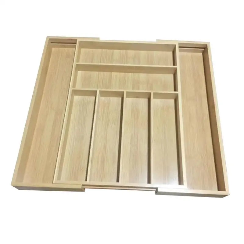 Velori Bamboo Organizer — Expandable Silverware & Cutlery Storage
