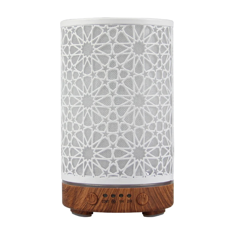 100ml Essential Oil Diffuser Aroma Diffuser Timing Function Hollow Ultrasonic Air Humidifier Smart Home Appliance with LED Light