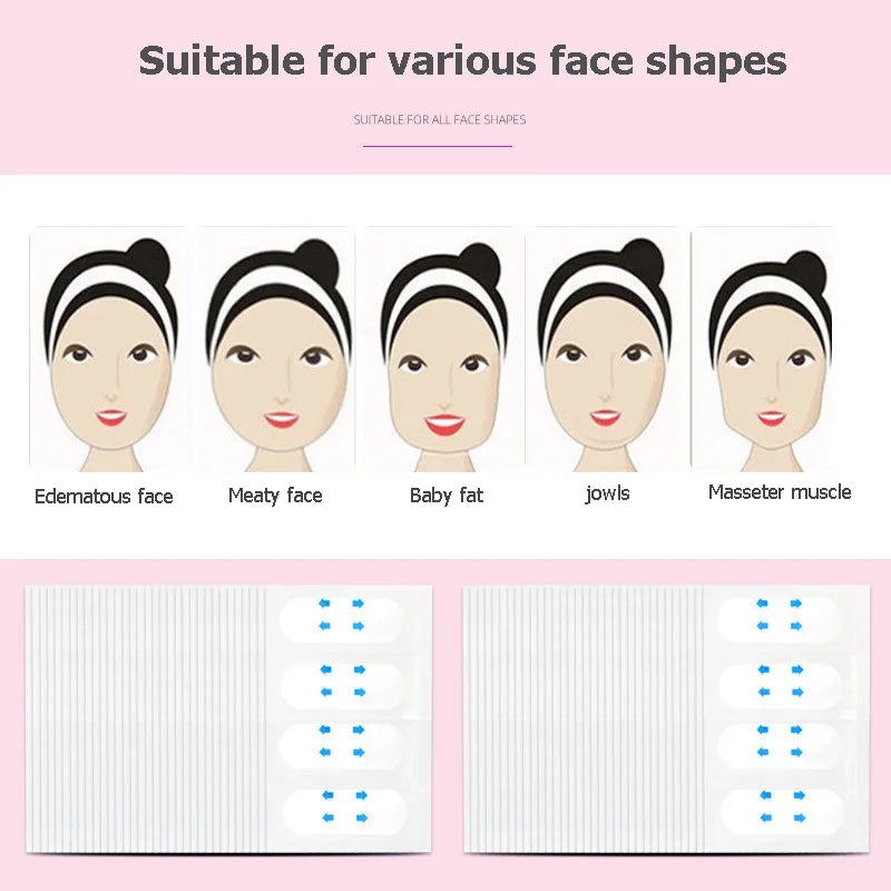 4/80Pcs V Lift Face Sticker Invisible Makeup Adhesive Lift Face Tape Slim Patch Breathable Sticker Lifting Tighten Chin