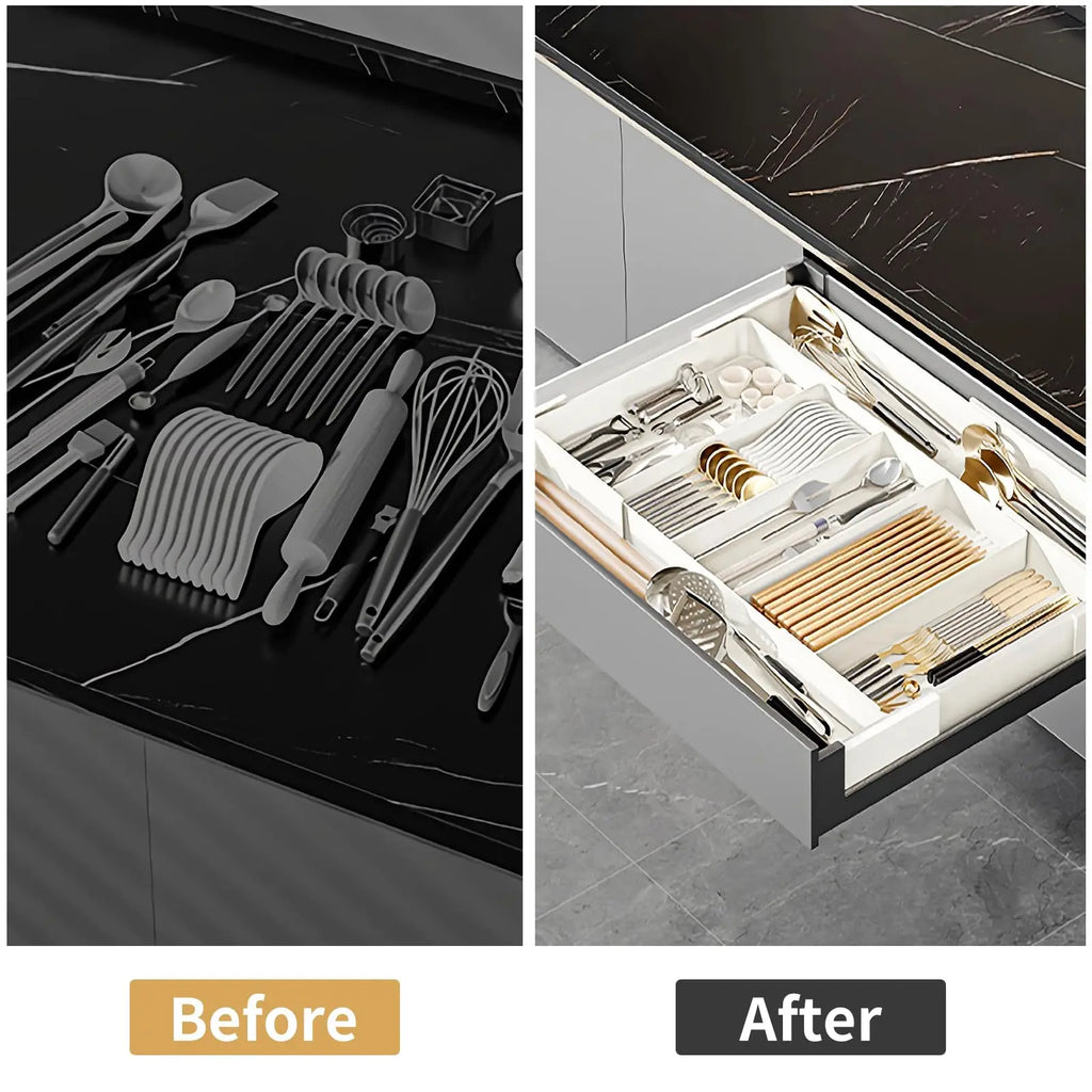 Velori Utensil Tray — Expandable Kitchen Drawer Organizer