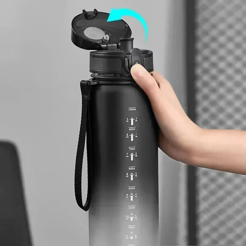 1 Liter Sports Water Bottle Large Capacity  Men Women Summer Portable Plastic Bottle for Outdoor Travel Fitness Drinkware