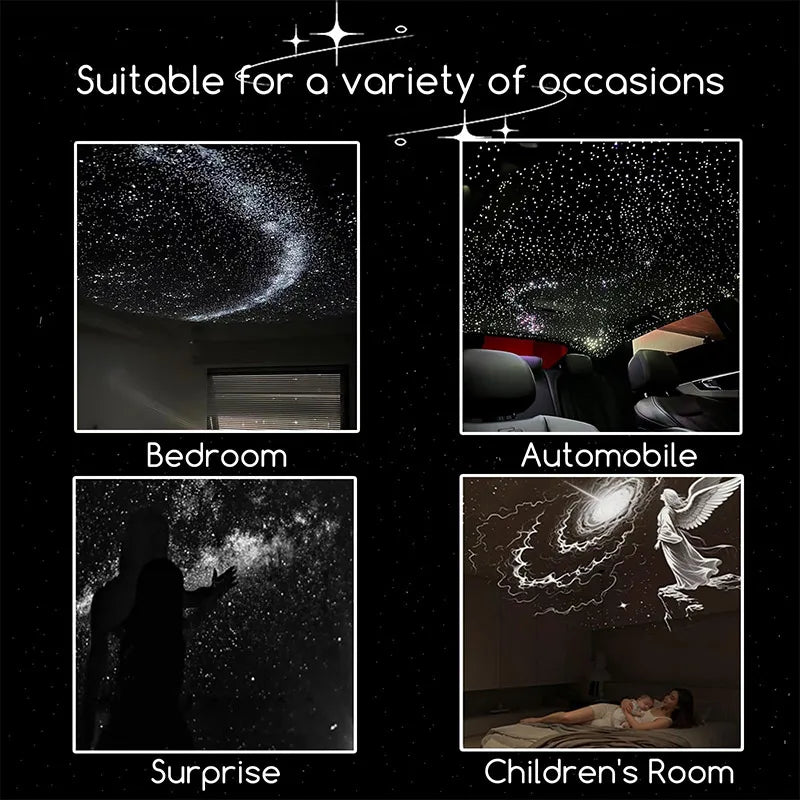 2-in-1 Mini Galaxy Star Projector Night Light Dimmable Touch Control Ambient Lamp Eye-Friendly USB Nightlight For Bedroom Decor