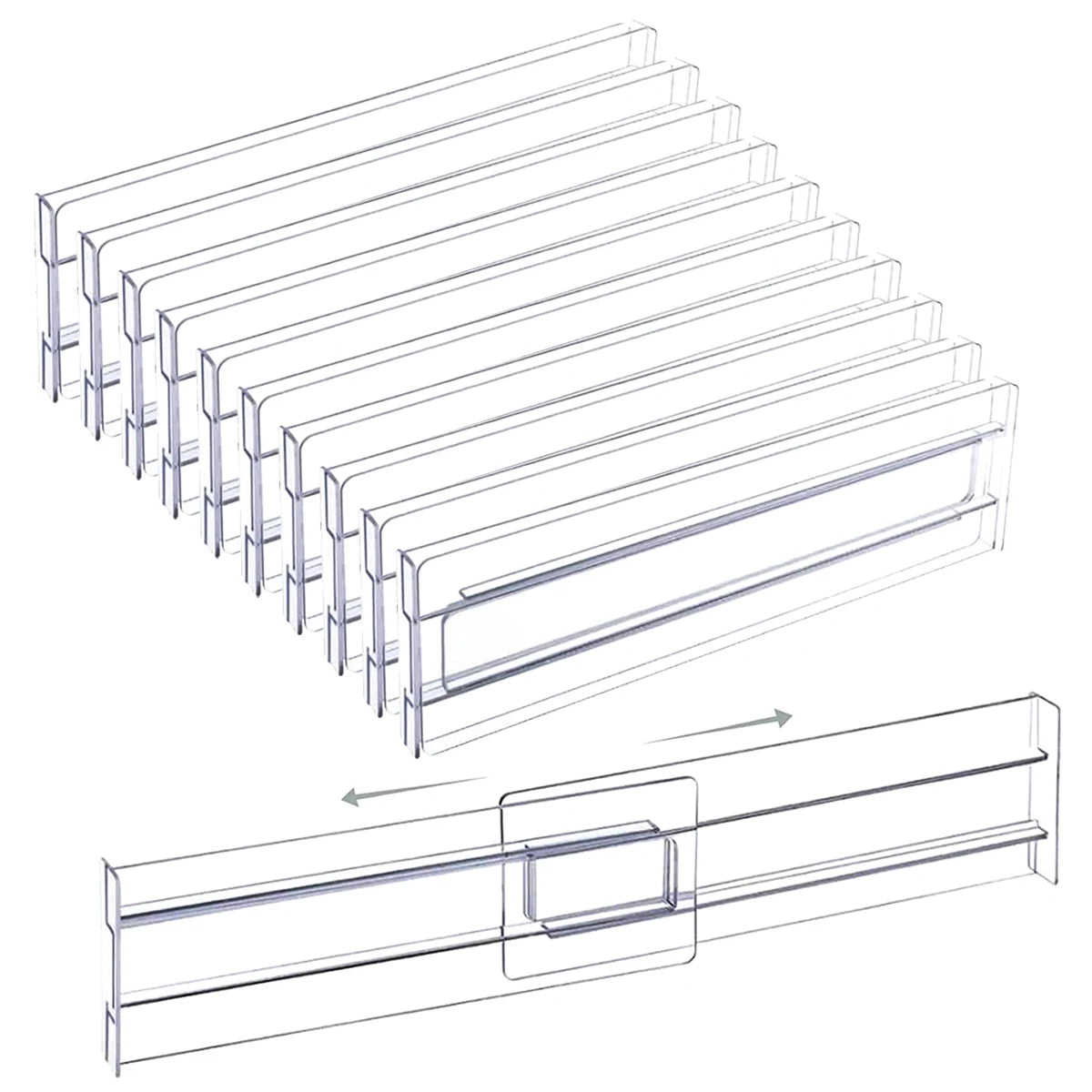 Velori Tidy Dividers — 4pc Expandable Drawer Organizer Set