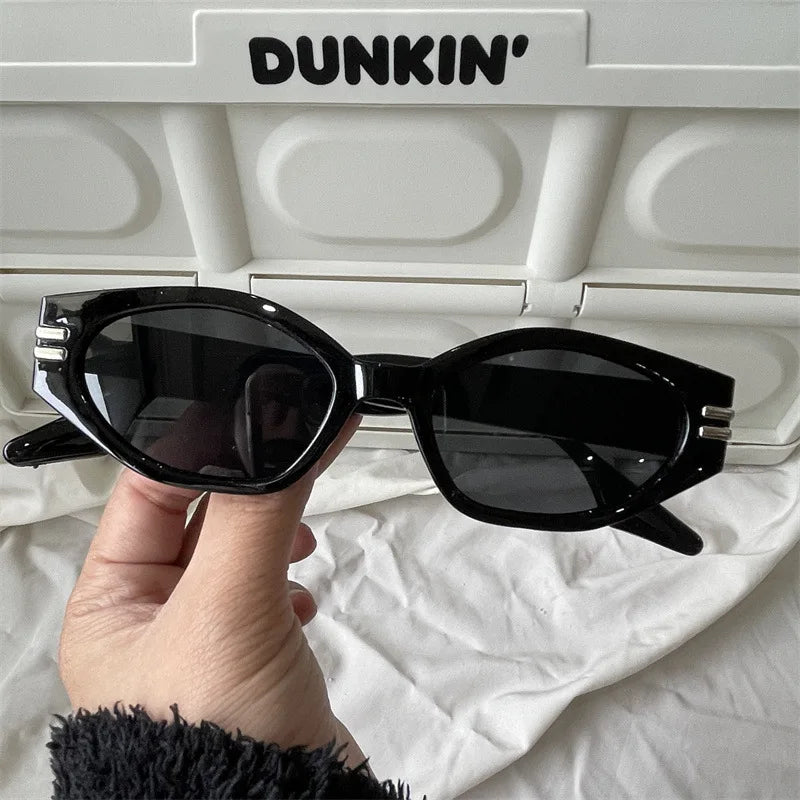The Most Comprehensive Black Sunglasses Collection Y2K/Sunshade/Large Frame Sunglasses Cat's Eye Sunscreen Glasses