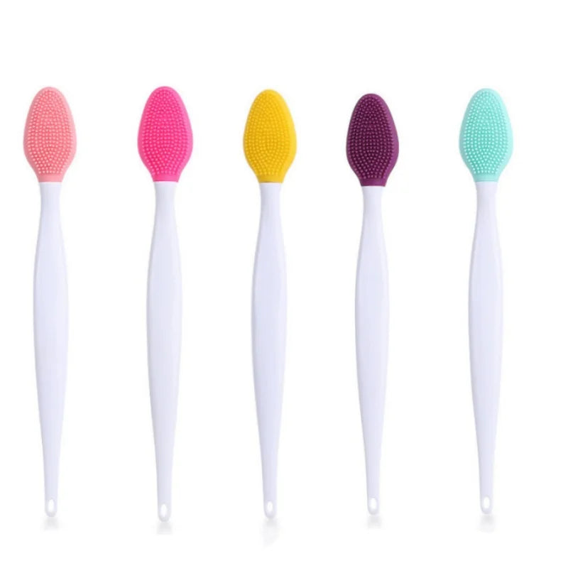 YS-Double sided nose brush, face wash brush, lip and face cleaning, blackhead and acne cleansing, makeup brush