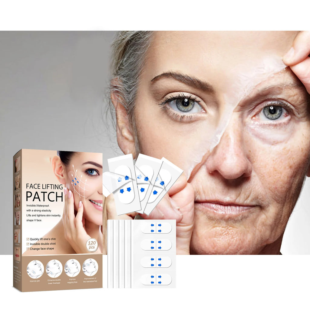 120pcs Face Lift Tape V Face Shaping Double Chin Breathable Waterproof Skin TightenSkin Lifting Firming Tape Sticker for Women