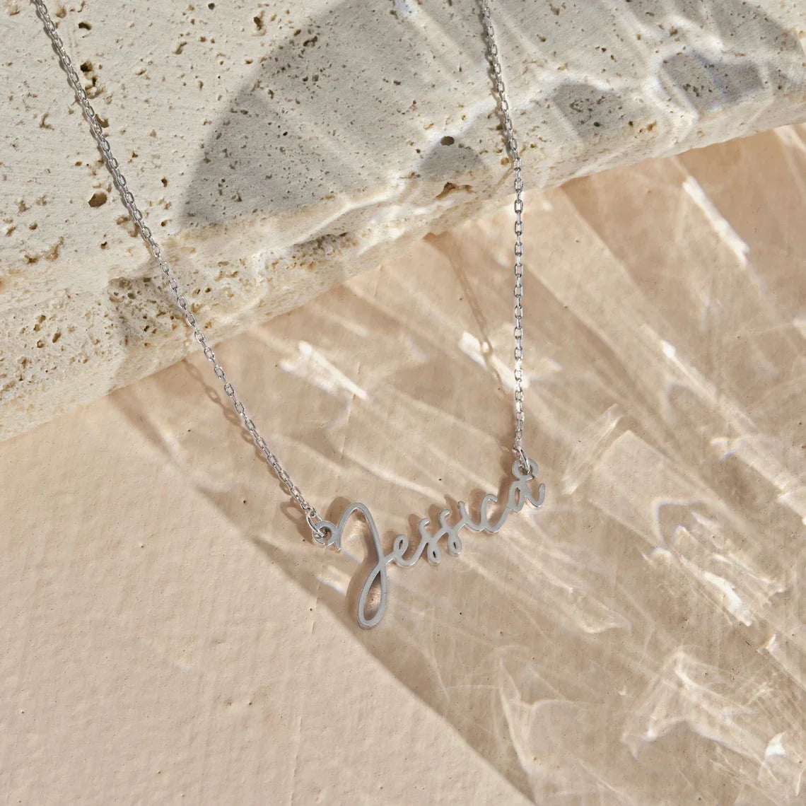 Customized Fashion Stainless Steel Name Necklace Personalized Letter Gold Color Choker Necklace Pendant Nameplate Gift