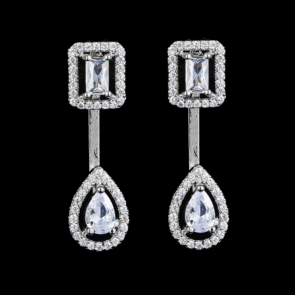 Luxury Wedding Bridal Jewelry Set Cubic Zirconia Ring Bracelet Sets for Women Party Gifts 2pcs Open Adjustable Fashion Jewelry