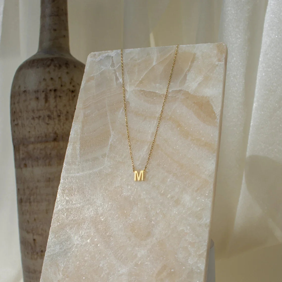 A-Z26 Initial Letters Necklace For Women Stainless Steel Jewelry Pendant Alphabet Single Name Choker Necklaces Dropshipping