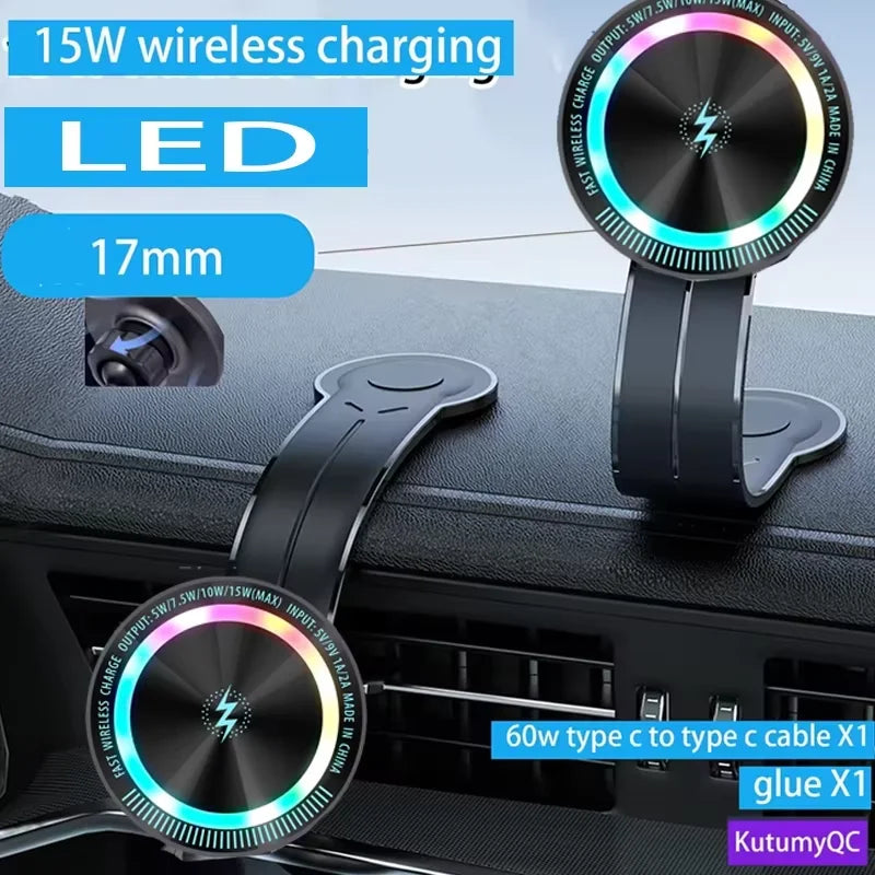 Car Mount Detachable, Bendable Aluminum Arm Magnetic Phone Holder for Car Cell Phone Mount for Car