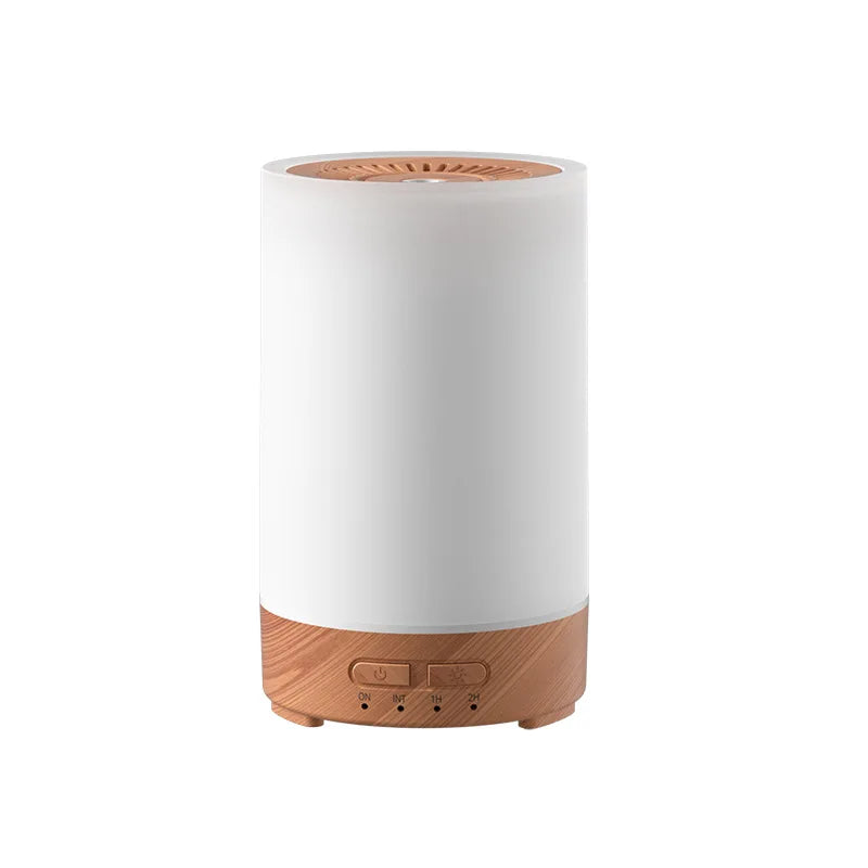 150ML Ultrasonic Wood Grain Essential Humidifier Air Humidifier for Bedroom Office Home 7 Color LED Light Aromatherapy Diffuser