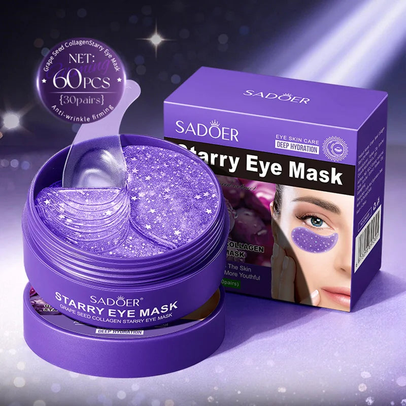 Velori Grape Eye Mask — 60pc Crystal Collagen Anti-Aging Eye Patches