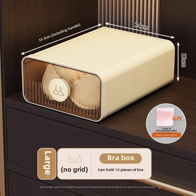 Underwear Organizer, Bra Underwear Socks Closet Compartment Organizer Drawers, Expandable Dustproof Storage Box with Dividers