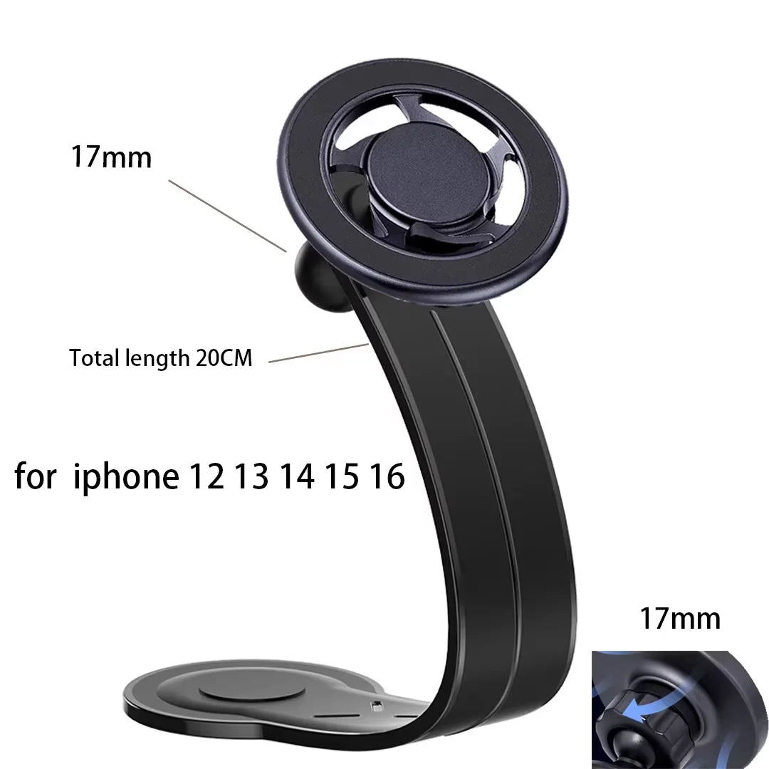 Car Mount Detachable, Bendable Aluminum Arm Magnetic Phone Holder for Car Cell Phone Mount for Car