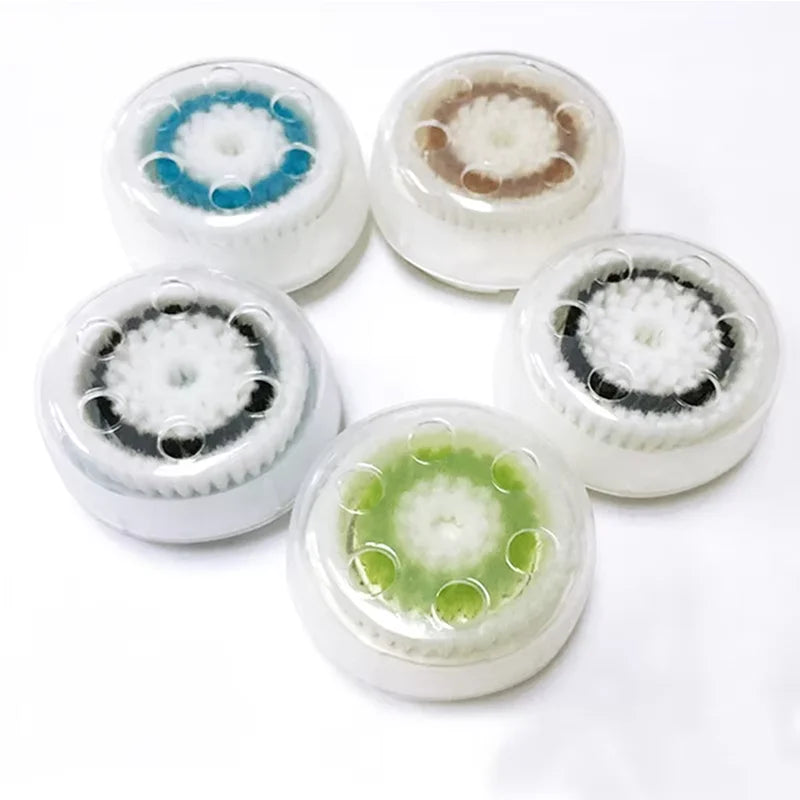 Facial Cleansing Brush Heads Daily Deep Cleaning Pores Sensitive Skin Soft Exfoliating Silicone Face Brush Heads Skin Care Tools