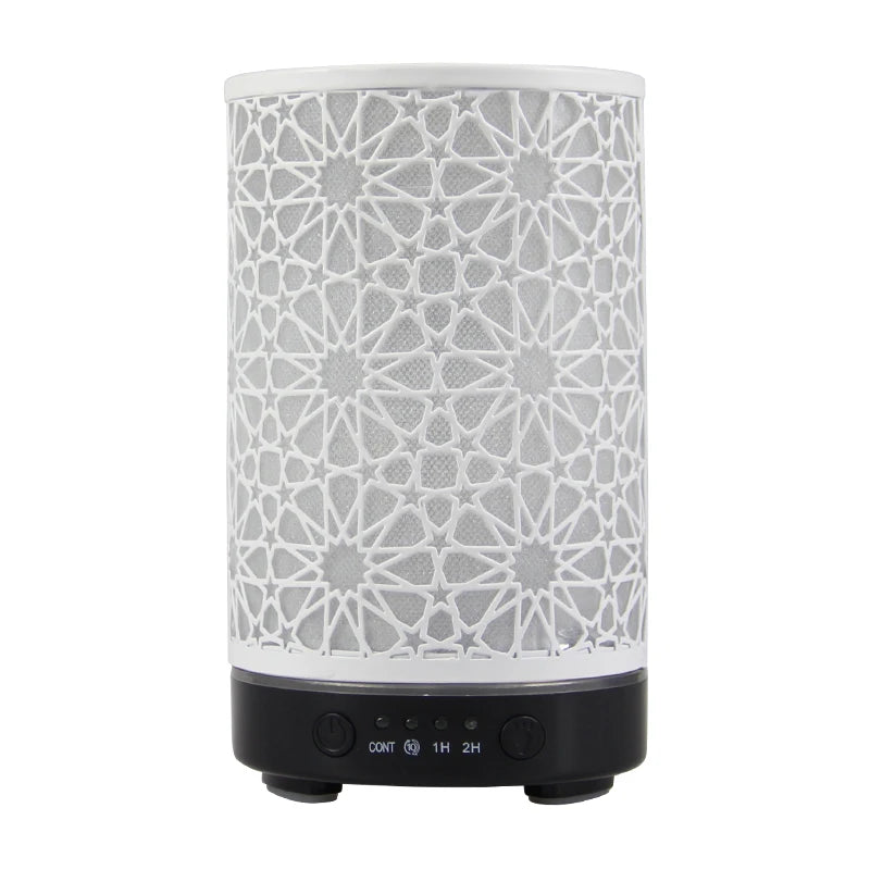 100ml Essential Oil Diffuser Aroma Diffuser Timing Function Hollow Ultrasonic Air Humidifier Smart Home Appliance with LED Light
