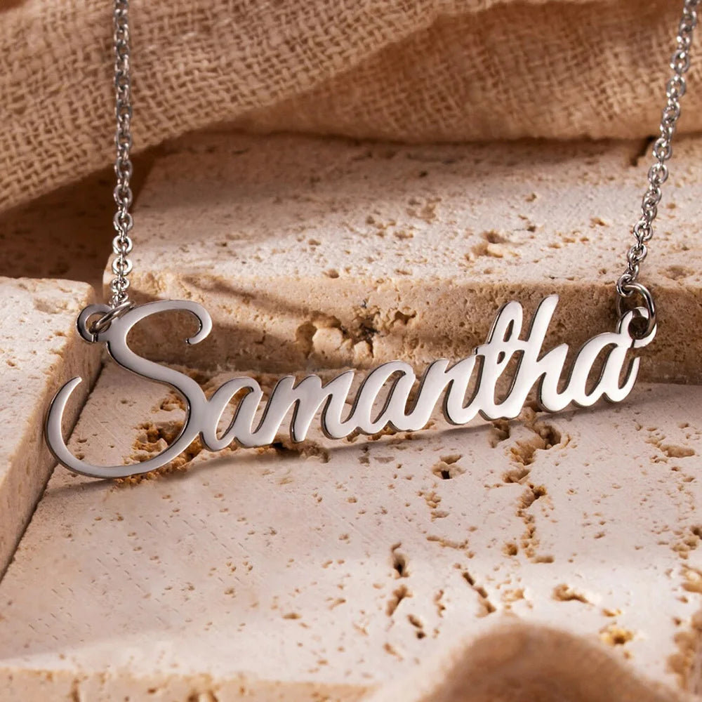 Customized Name Necklace Letter Pendant Stainless Steel Exquisite Jewelry