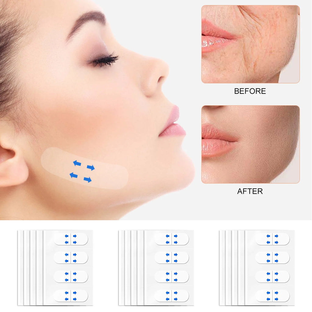 120pcs Face Lift Tape V Face Shaping Double Chin Breathable Waterproof Skin TightenSkin Lifting Firming Tape Sticker for Women