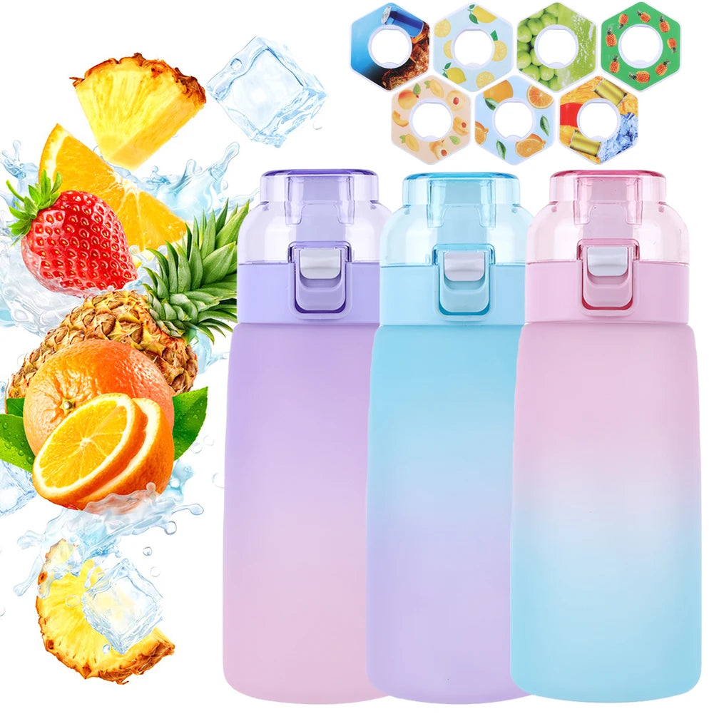 1000ML/600ML Air Water Bottle BPA Free with 7 Flavour Pods Scent Water Cup Sports Water Bottle for Gyms Outdoor Sport Schools
