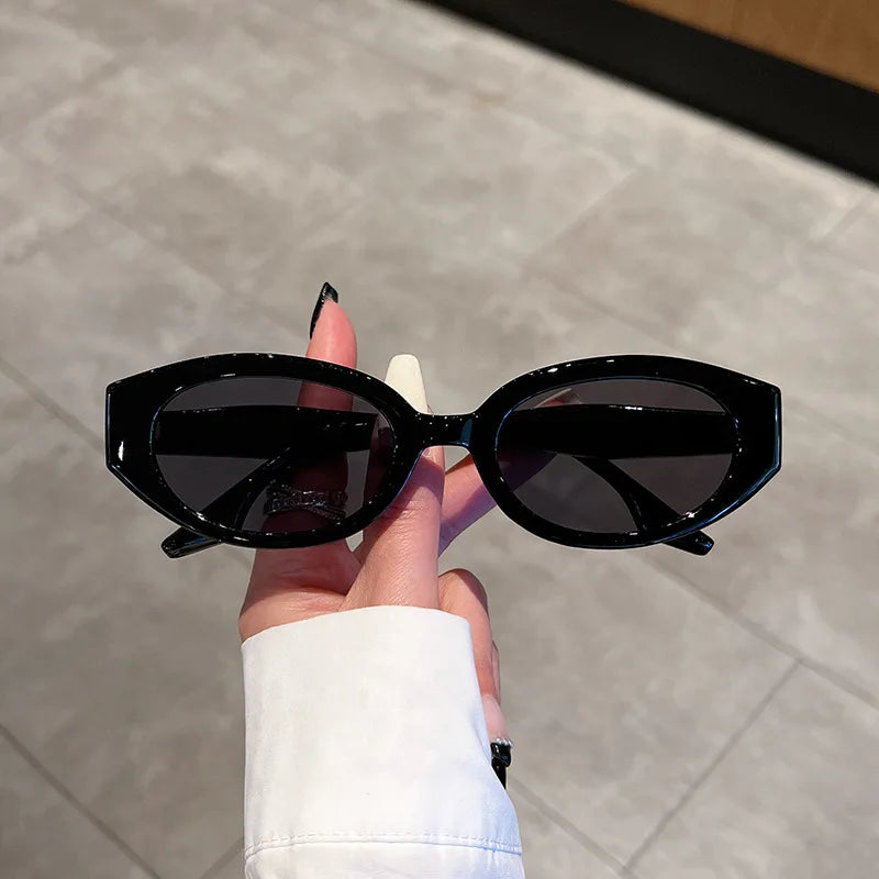 New Y2K Vintage Oval Sunglasses Woman Brand Small Rectangle Sun Glasses Fashion INS Men Eyewear UV400 Oculos De Sol