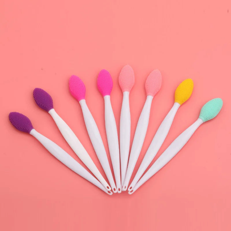 YS-Double sided nose brush, face wash brush, lip and face cleaning, blackhead and acne cleansing, makeup brush
