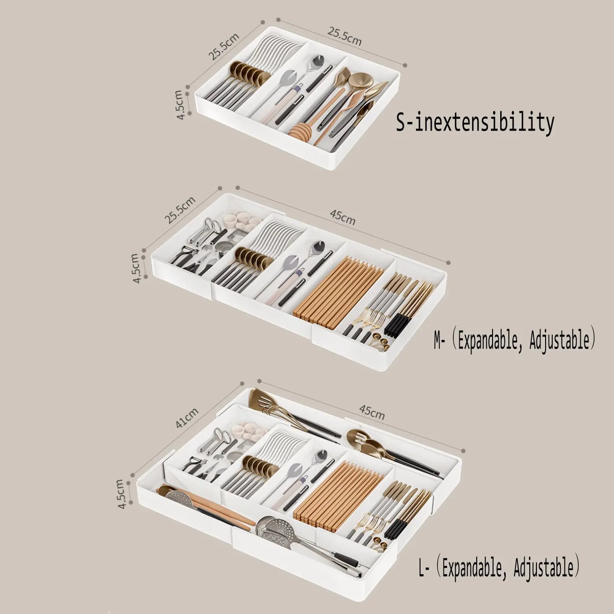 Velori Utensil Tray — Expandable Kitchen Drawer Organizer