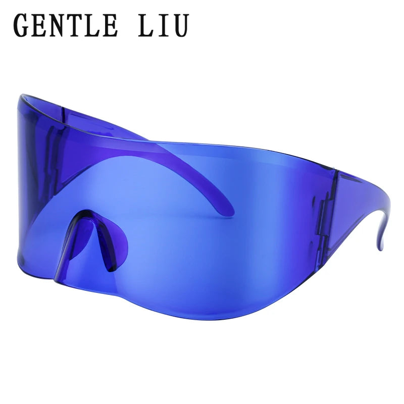 Y2k Retro Oversized Sunglasses Mask Women Punk Goggle Sports Sun Glasses For Men Women 2000's Brand Designer Shield Eyewear sol